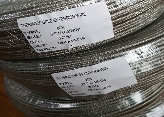 좋은 가격 2x0.5mm 2x0.6mm 2x0.8mm E형 열쌍 확장 와이어 금속 방패 유리 섬유 / PFA 단열 온라인으로